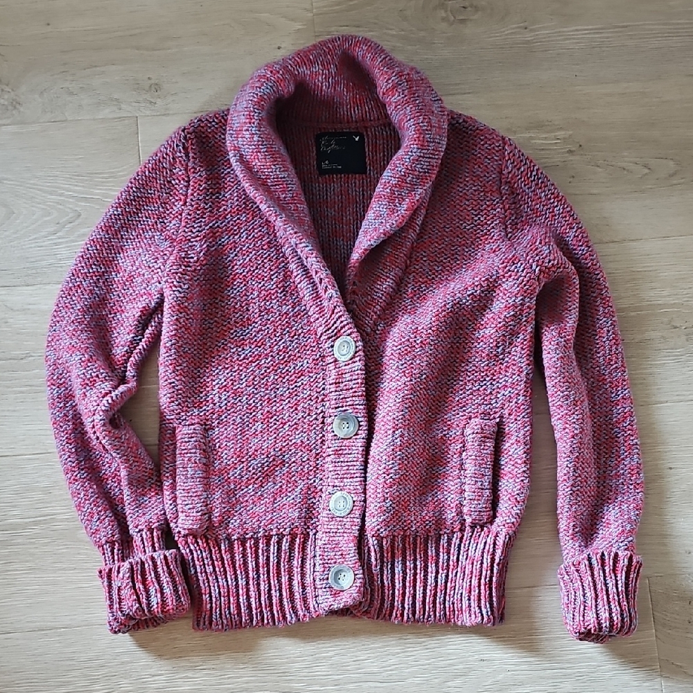 American Eagle Outfitters Pink Knit Cardigan